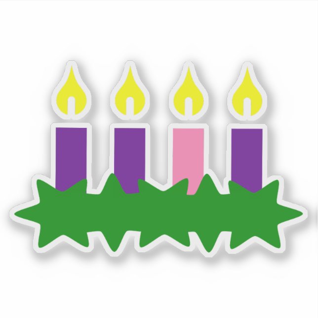 Advent Wreath Sticker Set Countdown Calendar (Front)