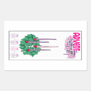 Advent Wreath Stickers: Fun & Easy Classroom Idea Rectangular Sticker