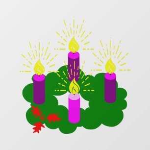 Advent Wreath Window Cling