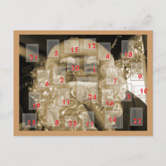 adventskalender mit nikolaus holiday postcard