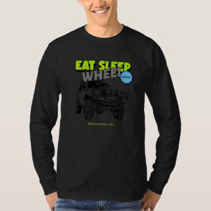 Adventure 101 Eat Sleep Wheel Repeat 80 Series Cru T-Shirt