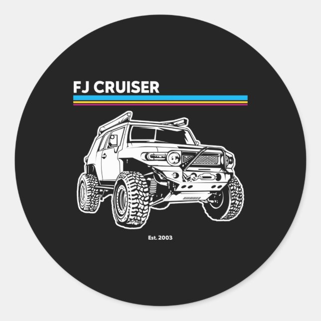 Adventure 101 Fj Cruiser Classic Round Sticker (Front)