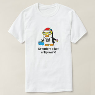 Adventure A Flap Away Tourist Penguin T-Shirt
