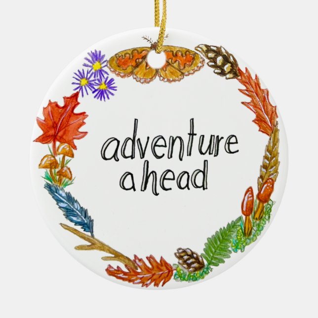 Adventure Ahead Ornament (Front)