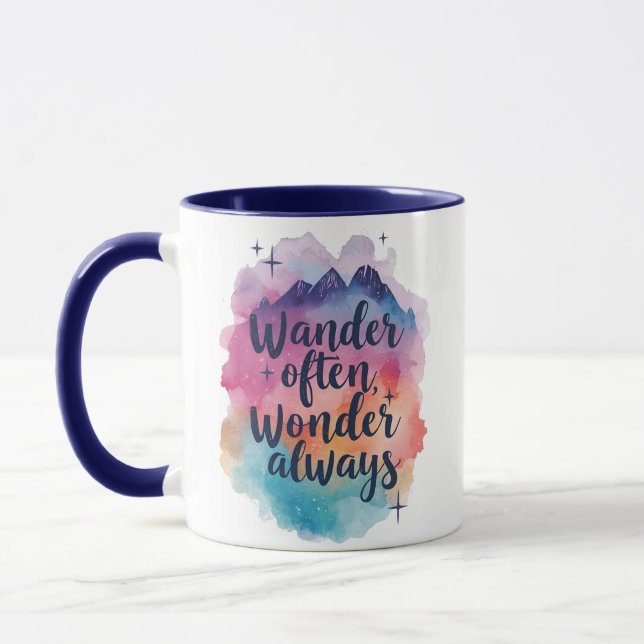 Adventure and Exploration Typography Mug (Left)