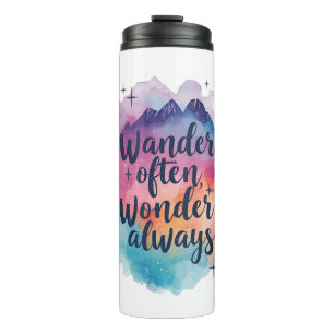 Adventure and Exploration Typography Thermal Tumbler