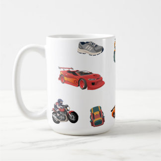 Adventure and Racing Enthusiast Peel and Stick  Coffee Mug