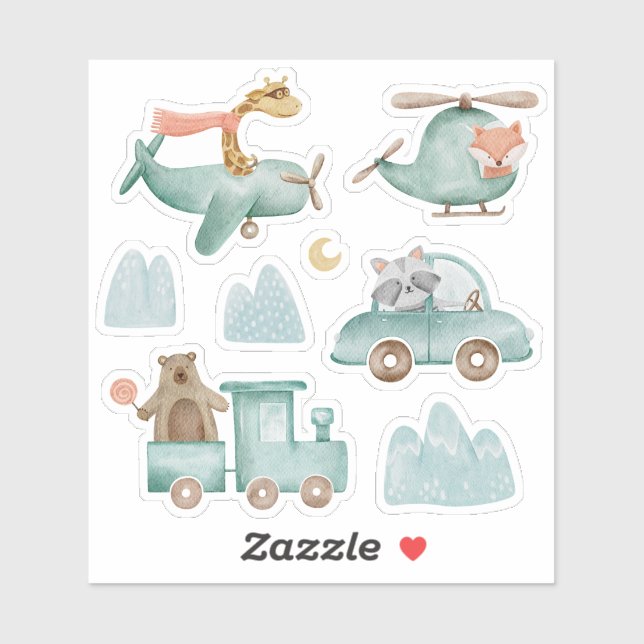 Adventure Animal Vehicle | Cute Baby Kids Travel (Sheet)