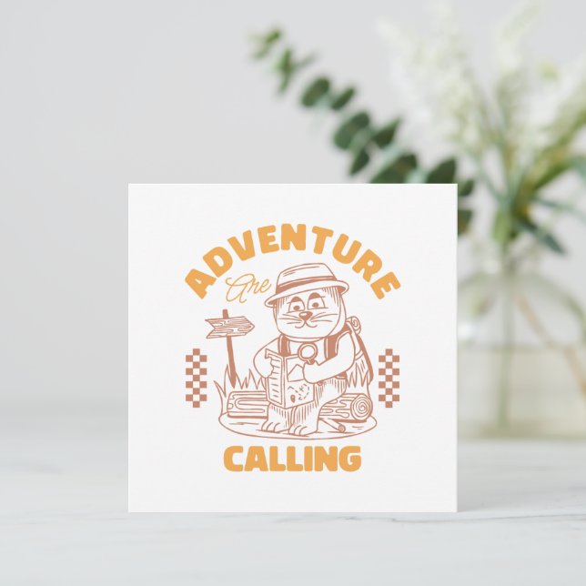 Adventure Are Calling– Vintage Cat (Standing Front)
