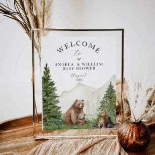 Adventure Await Gender Neutral Baby Shower Welcome Poster