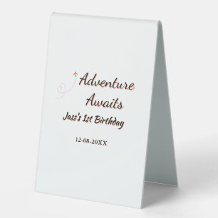 Adventure awaits 1st birthday name date planeretro
