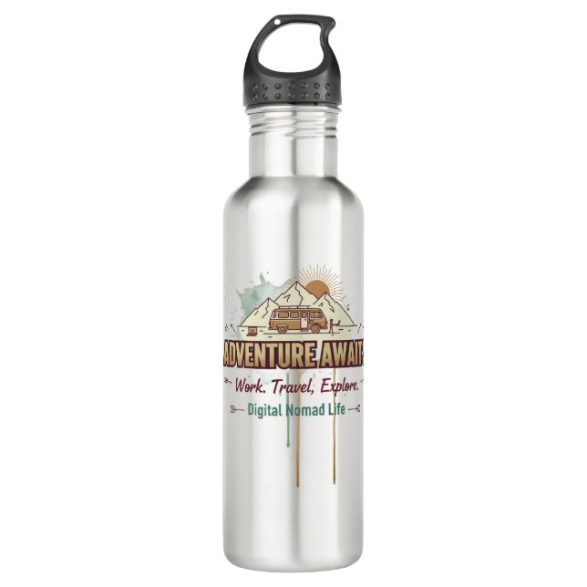 Adventure Awaits  710 Ml Water Bottle (Front)