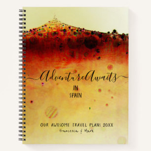 Adventure Awaits Abstract Landscape Custom Notebook