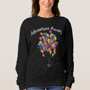 Adventure Awaits Aircraft Riding Hot Air Balloon Sweatshirt