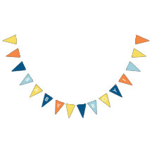 Adventure Awaits Baby Boy Flag Party Banner