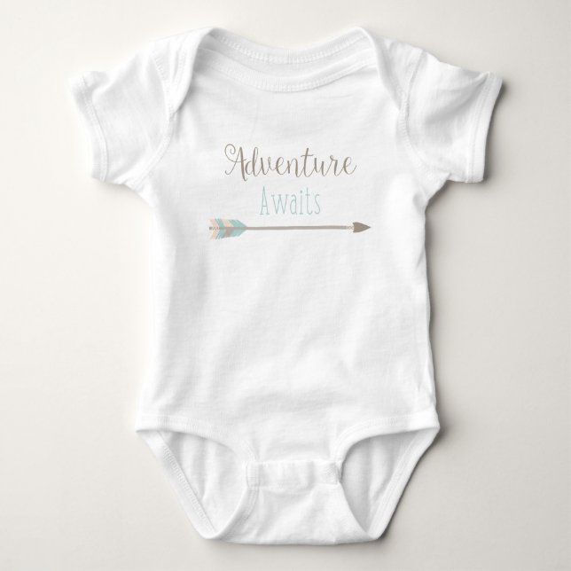 Adventure Awaits Baby Outfit Bodysuit (Front)