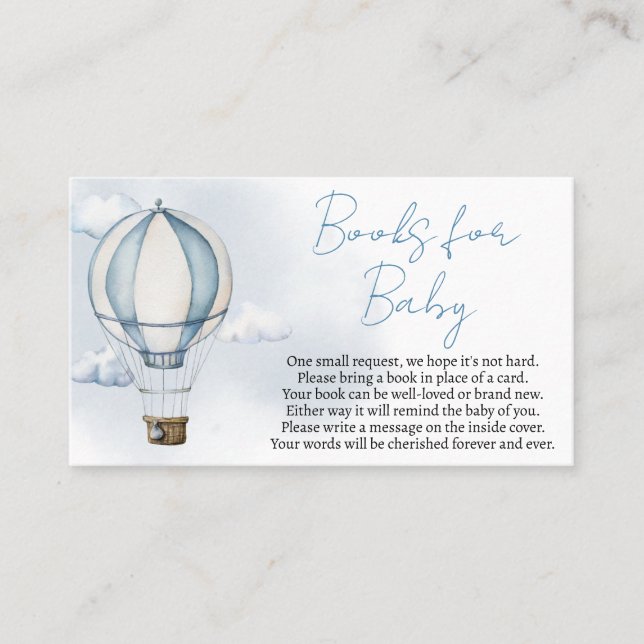 Adventure Awaits Baby Shower Books for Baby Business Card (Front)