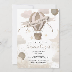 Adventure Awaits Baby Shower - Browns Invitation