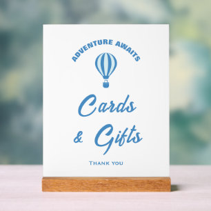 Adventure Awaits Baby Shower Cards & Gifts Sign