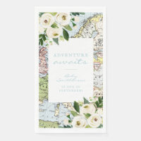 Adventure Awaits Baby Shower Floral Map