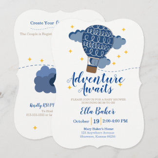 Adventure Awaits Baby Shower Invitation
