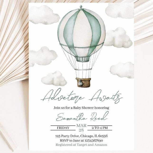 Adventure Awaits Baby Shower Invitation (Creator Uploaded)