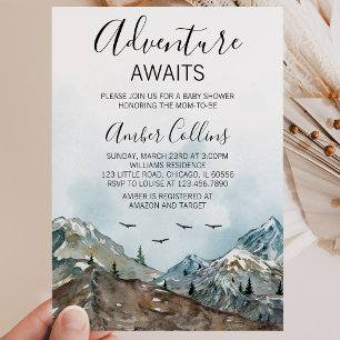 Adventure Awaits Baby Shower Invitation