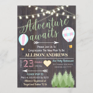Adventure Awaits Baby Shower Invitation