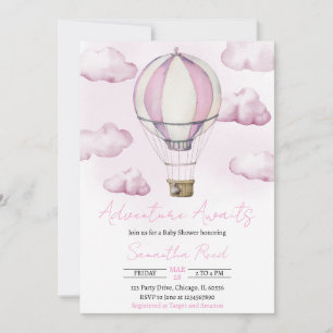 Adventure Awaits Baby Shower Invitation