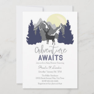 Adventure Awaits Baby Shower Invitation