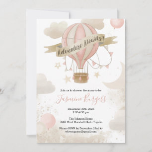 Adventure Awaits Baby Shower Invitation for GIRL