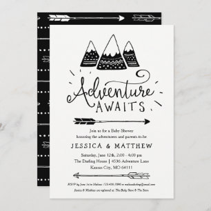 Adventure Awaits Baby Shower Invitations