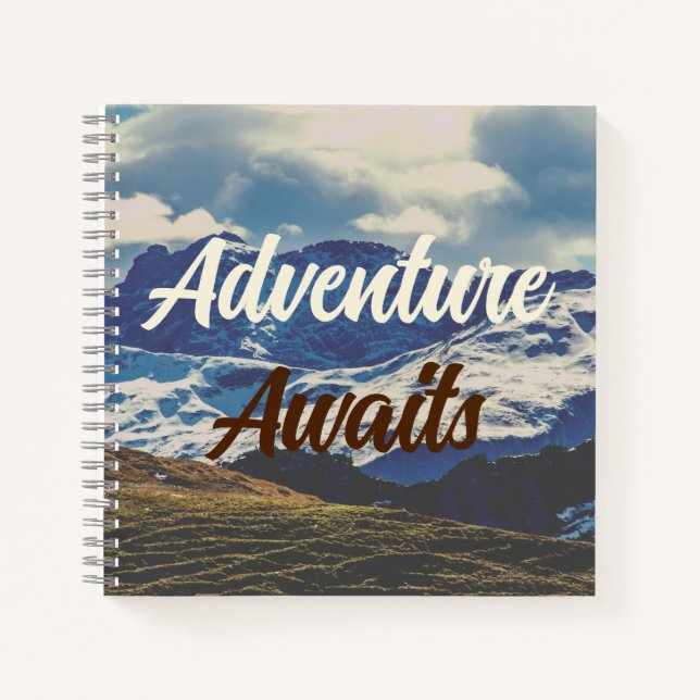 Adventure Awaits Berge notebook (Front)