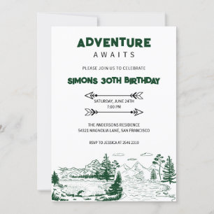 Adventure Awaits Birthday Invitation
