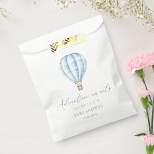 Adventure Awaits Blue Hot Air Balloon Baby Shower Favour Bags