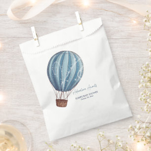 Adventure Awaits Blue Hot Air Balloon Baby Shower Favour Bags