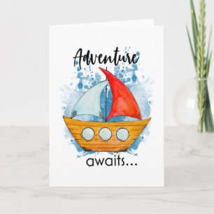 Adventure Awaits Boat Card