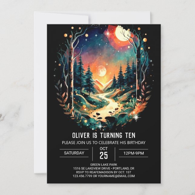 Adventure Awaits Bohemian Birthday Invitation (Front)