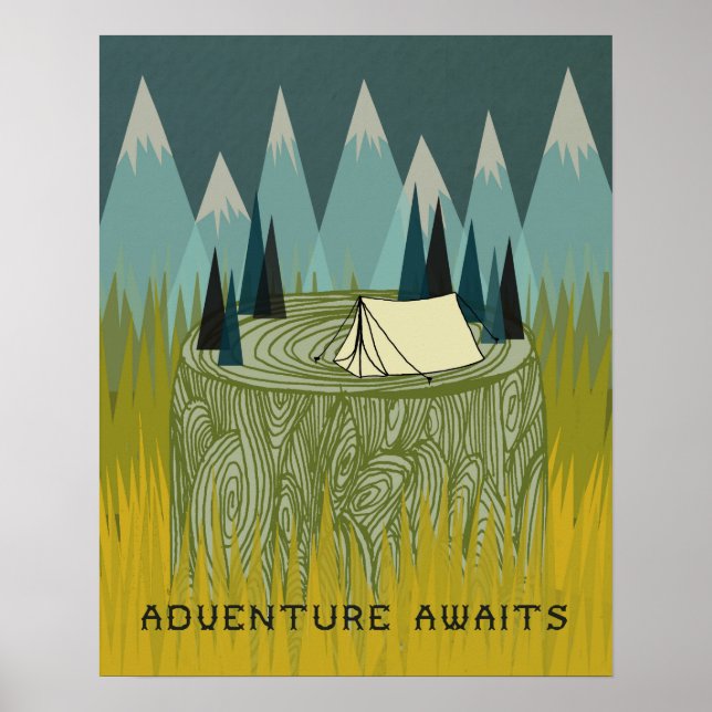 Adventure Awaits - Boys Room Art Kids Design Poster (Front)