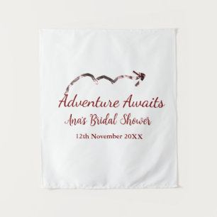 Adventure awaits bridal shower add name arrow marr tapestry