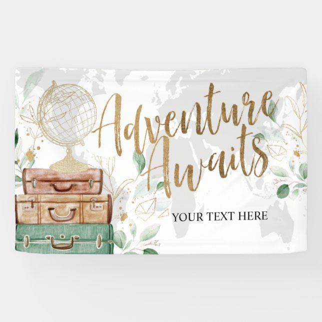 Adventure Awaits, Bridal Shower Banner (Horizontal)