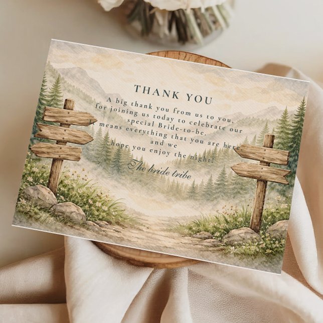 Adventure Awaits Bridal Shower Thank You Card (Creator Uploaded)