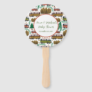 Adventure Awaits: Camper Neutral Baby Shower  Hand Fan