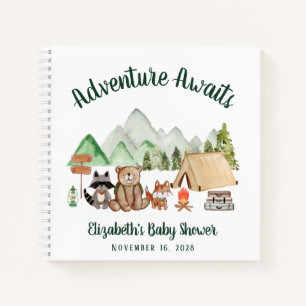 Adventure Awaits Camping Baby Shower Guest Book