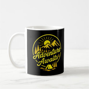 Adventure Awaits Camping Coffee Mug