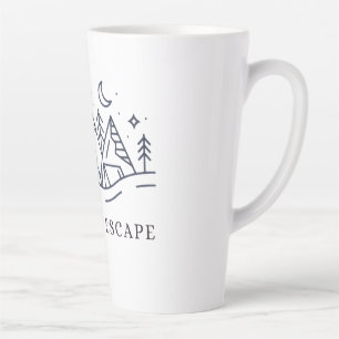 "Adventure Awaits Camping Graphic Latte Mug