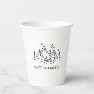 "Adventure Awaits Camping Graphic Paper Cups
