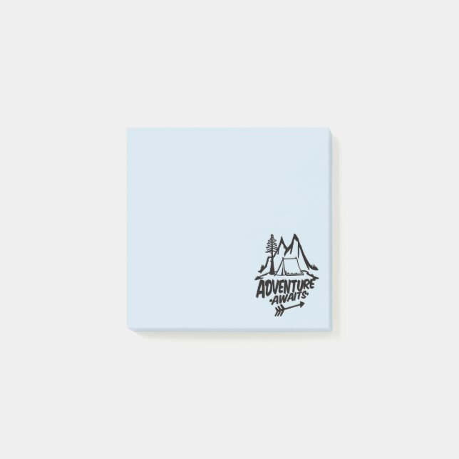 Adventure Awaits Camping Post-It Notes (Front)