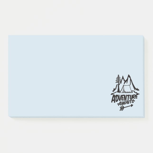 Adventure Awaits Camping Post-it Notes (Front)