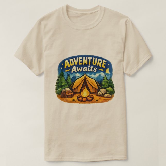 Adventure Awaits Camping Tee (Design Front)